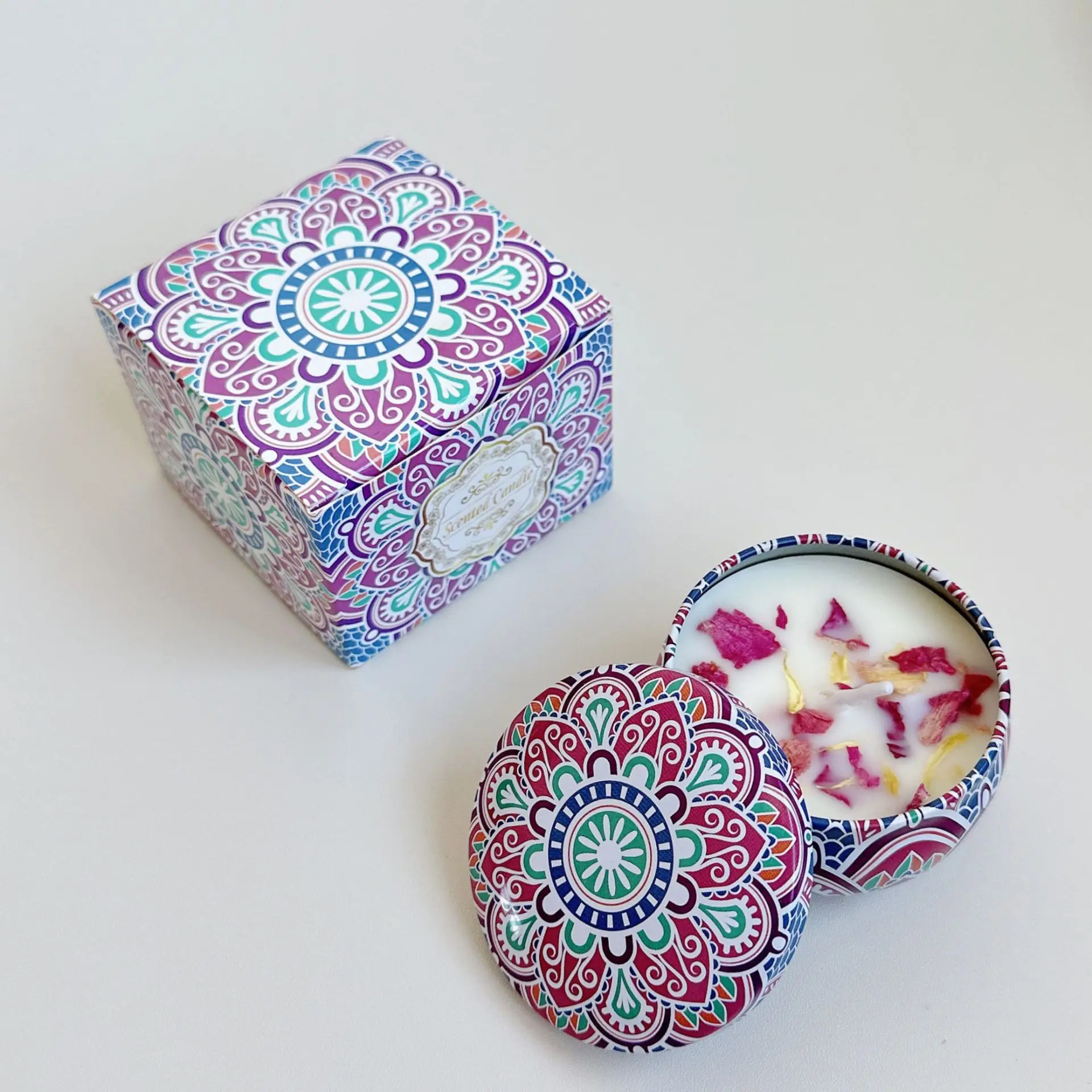 Scented Candles Jar With Lid Handmade Luxury Candle Case Natural Soy Wax Aromatherapy Candles Holder Fragrance Home Decor