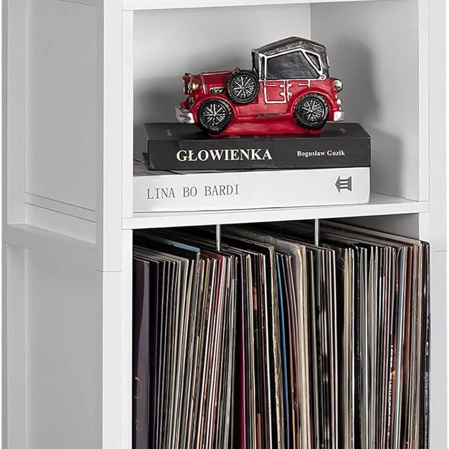 Custom 2 Tier Vintage Ironwood Turntable Wall Mounted Record Player Stand with Storage