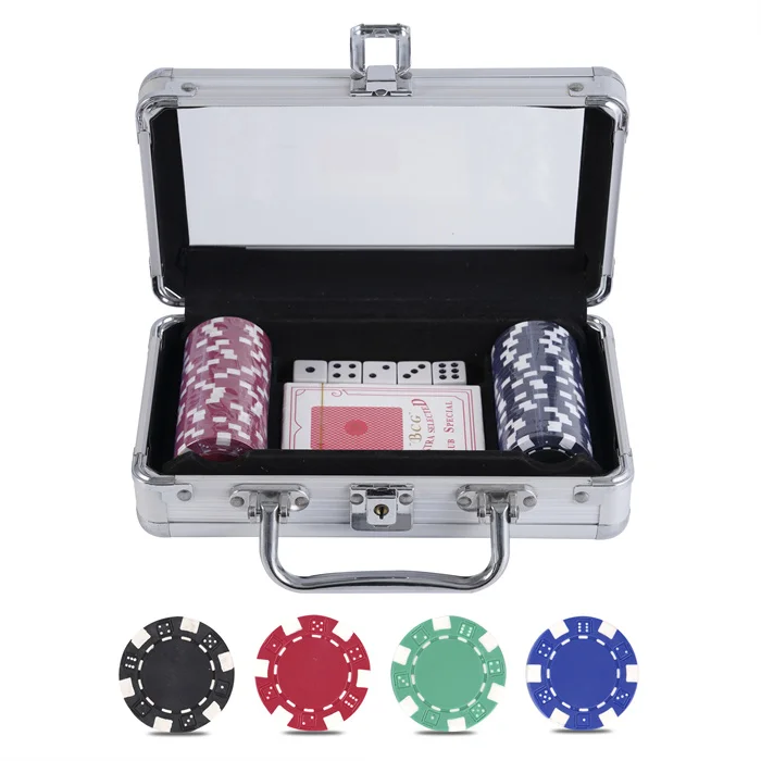 Wholesale poker set 11 Grams texas poker chips set with Acrylic Case