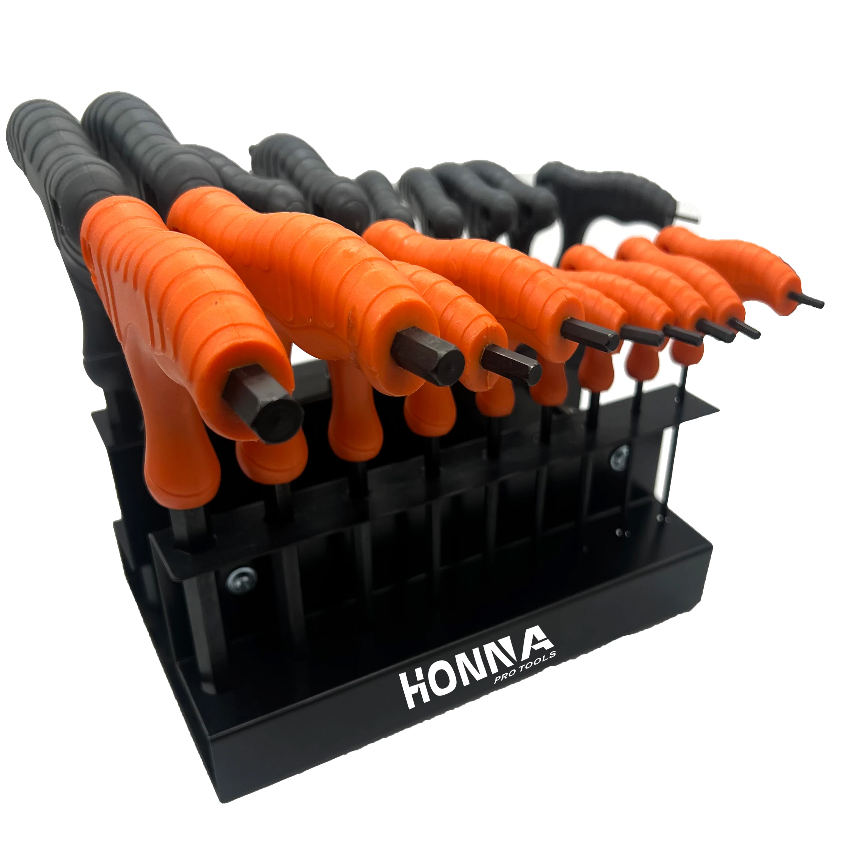 Low Cost Ergonomic Strength Quenching 18-Piece SAE & Metric T-Handle Allen Wrench Set For Plumbing Repairs