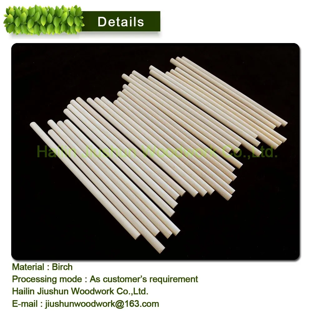 High quality round wooden stick for candy / lollipop