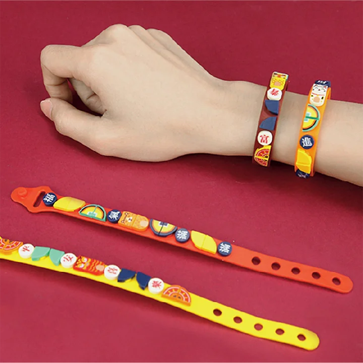 Chinese Style Bracelet wrist bands customised building block set dots bricks bracelet for kids toy girls