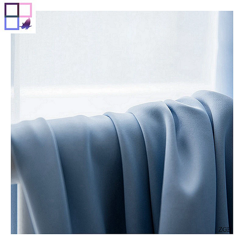 Factory wholesale blackout curtain fabric solid curtains for bed room window