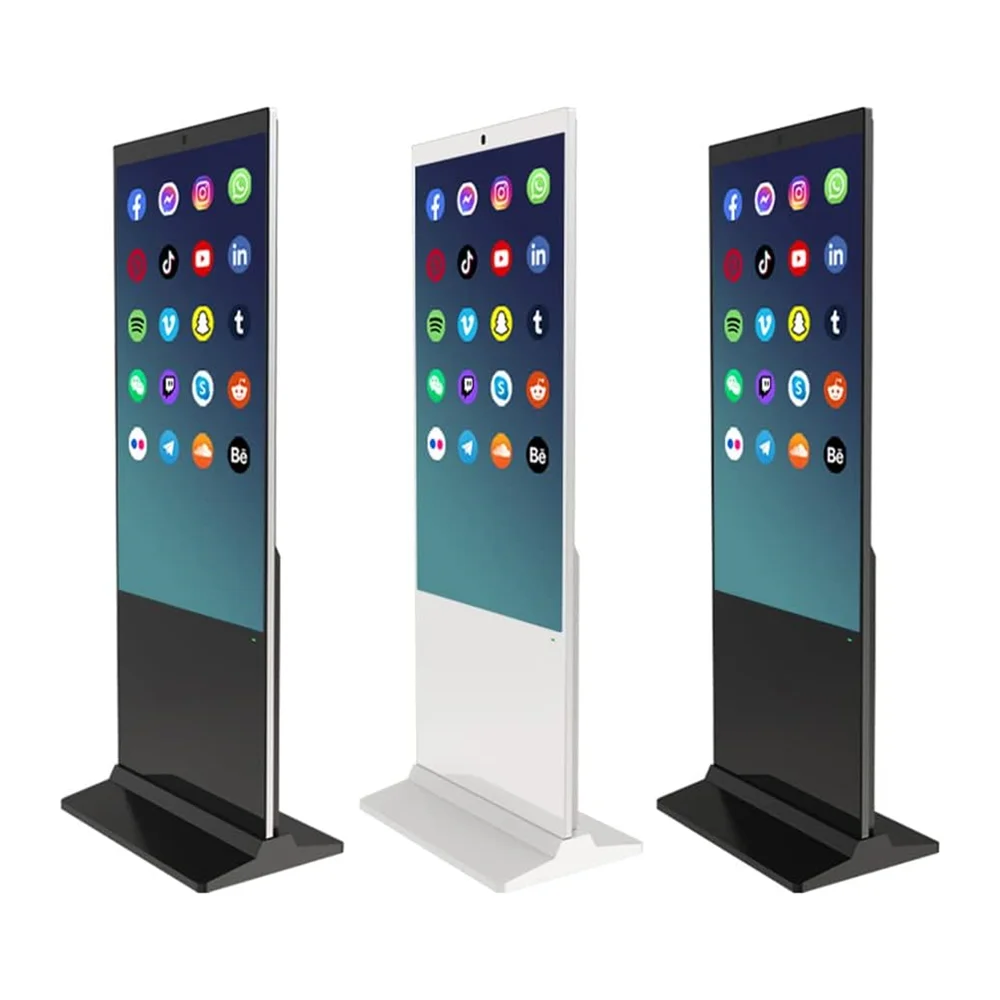 Commercial Multimedia Advertising Digital Kiosk Display Floor Standing IR Touch Screen Lcd Outdoor Digital Signage Display