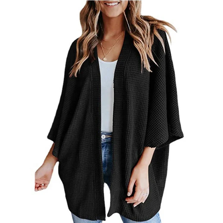 Women Long Sleeve Cardigan Sweater Fashion Solid Casual Loose Fit Open Front Blouses Tops oversized sweater cardigans