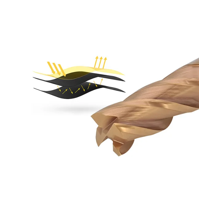 Diameter 10 mm Flattened CNC Solid Carbide Compression Spiral Router Bits End Mill Cutters