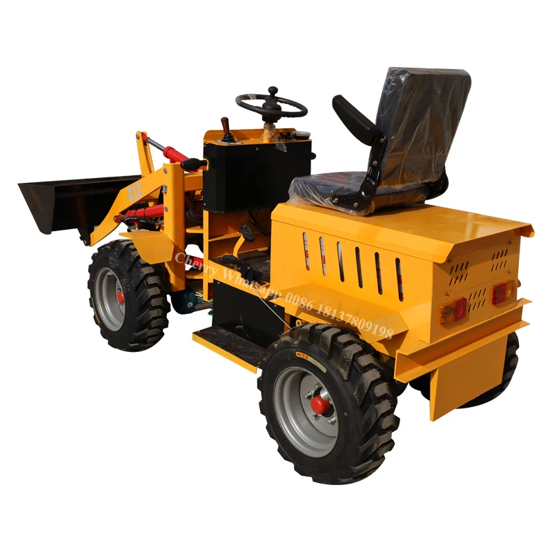 forklift loader electric four-wheel drive agricultural bulldozer/E12 breeding small shovel