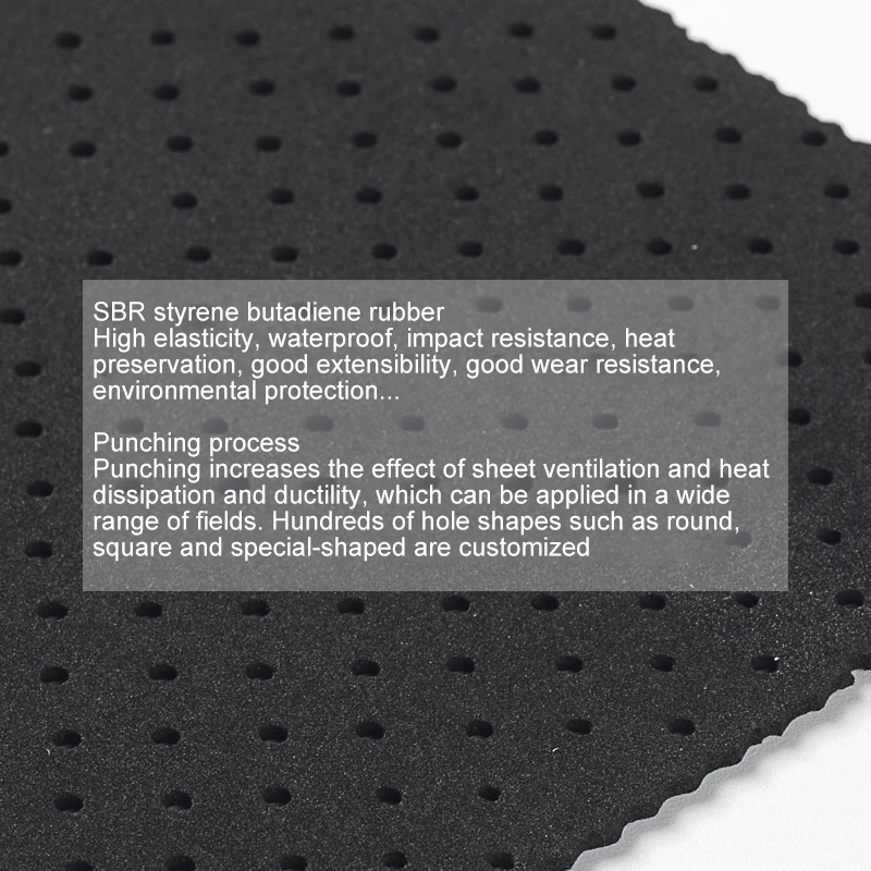 SBR punching diving material Lacquer belt sports protective gear fabric sheet Black Styrene butadiene rubber