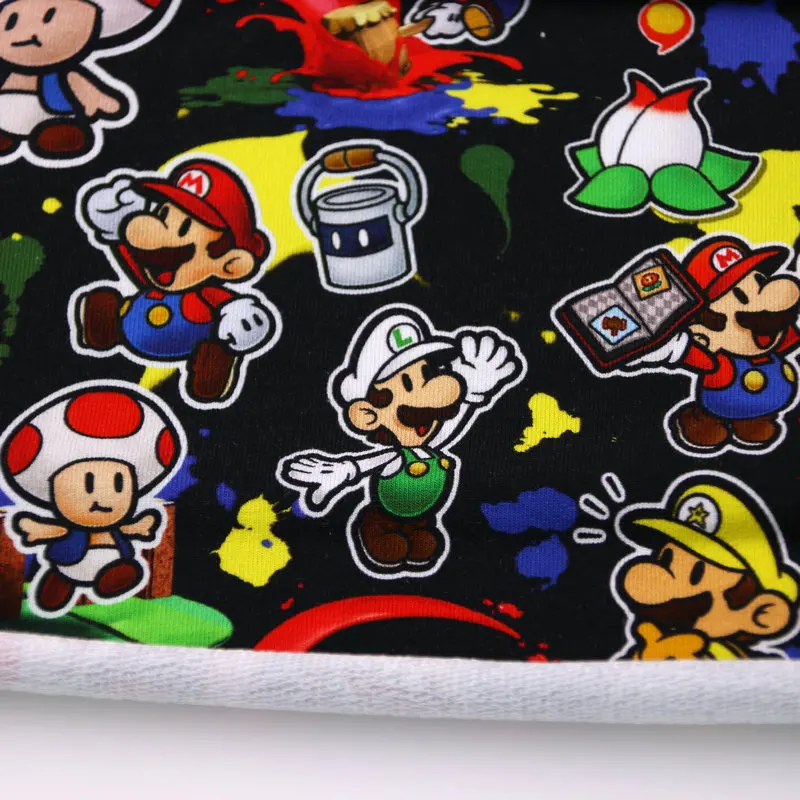 95% cotton 5%spandex printed fabric cotton french terry fleece knitted Hoodie Terry Fabric