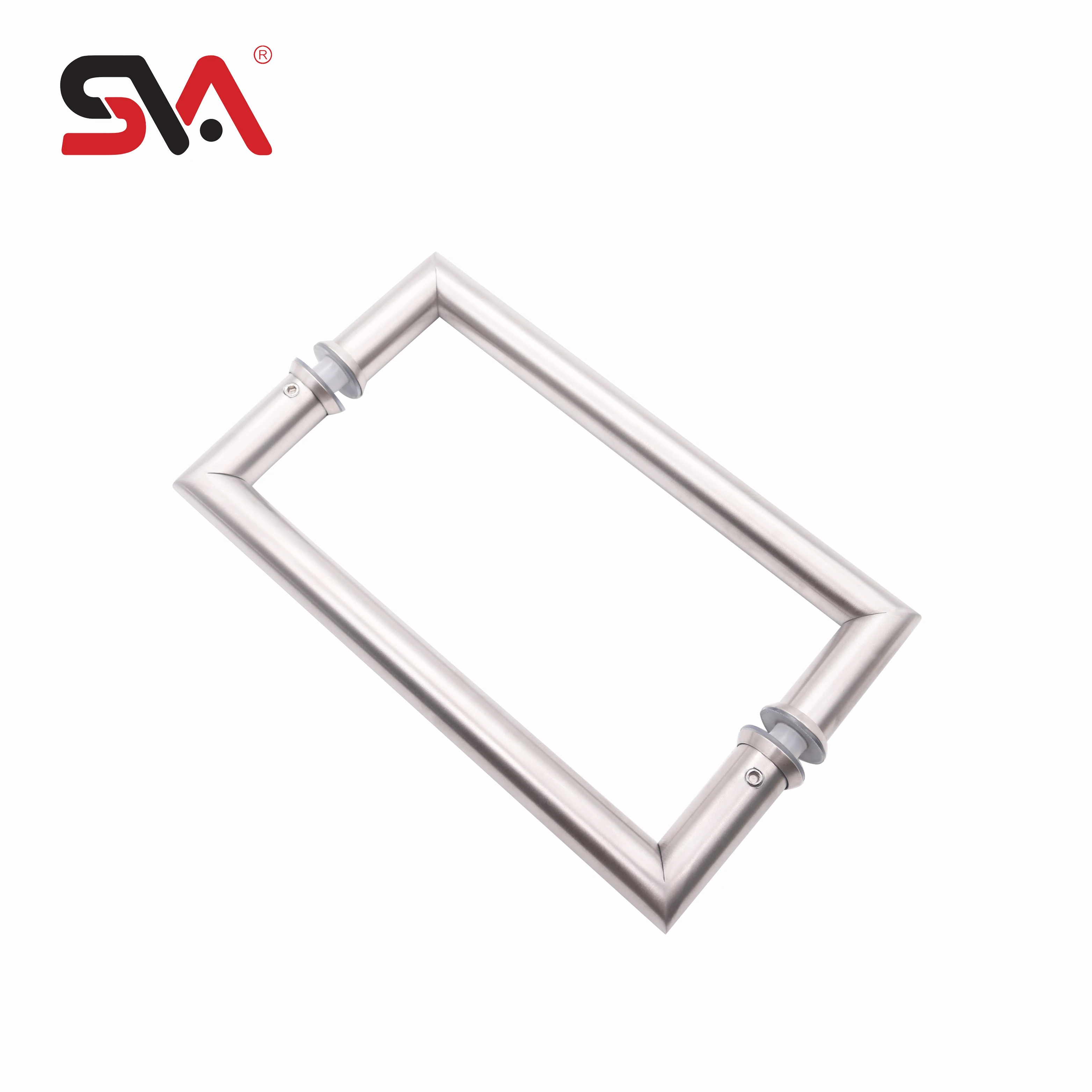 SVA-171C Modern Hotel Bathroom Shower Round Pipe Double Satin Sanding Nickel Stainless Steel Material Glass Door Pull Handle
