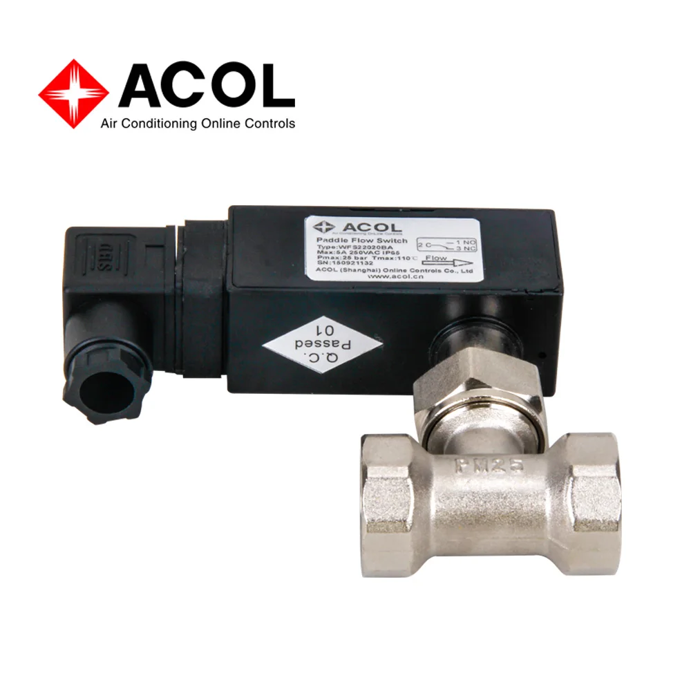 ACOL brass paddle air conditioner oil flow switch for chiller