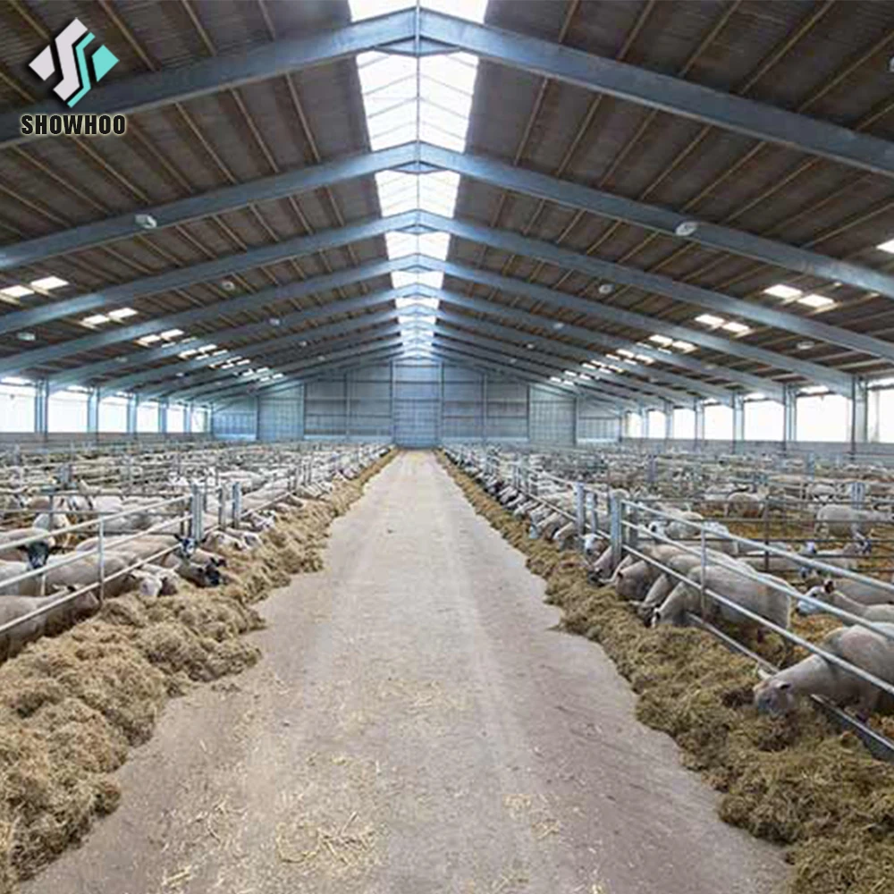 Современный дизайн простой дом овец стальная конструкция козья ферма