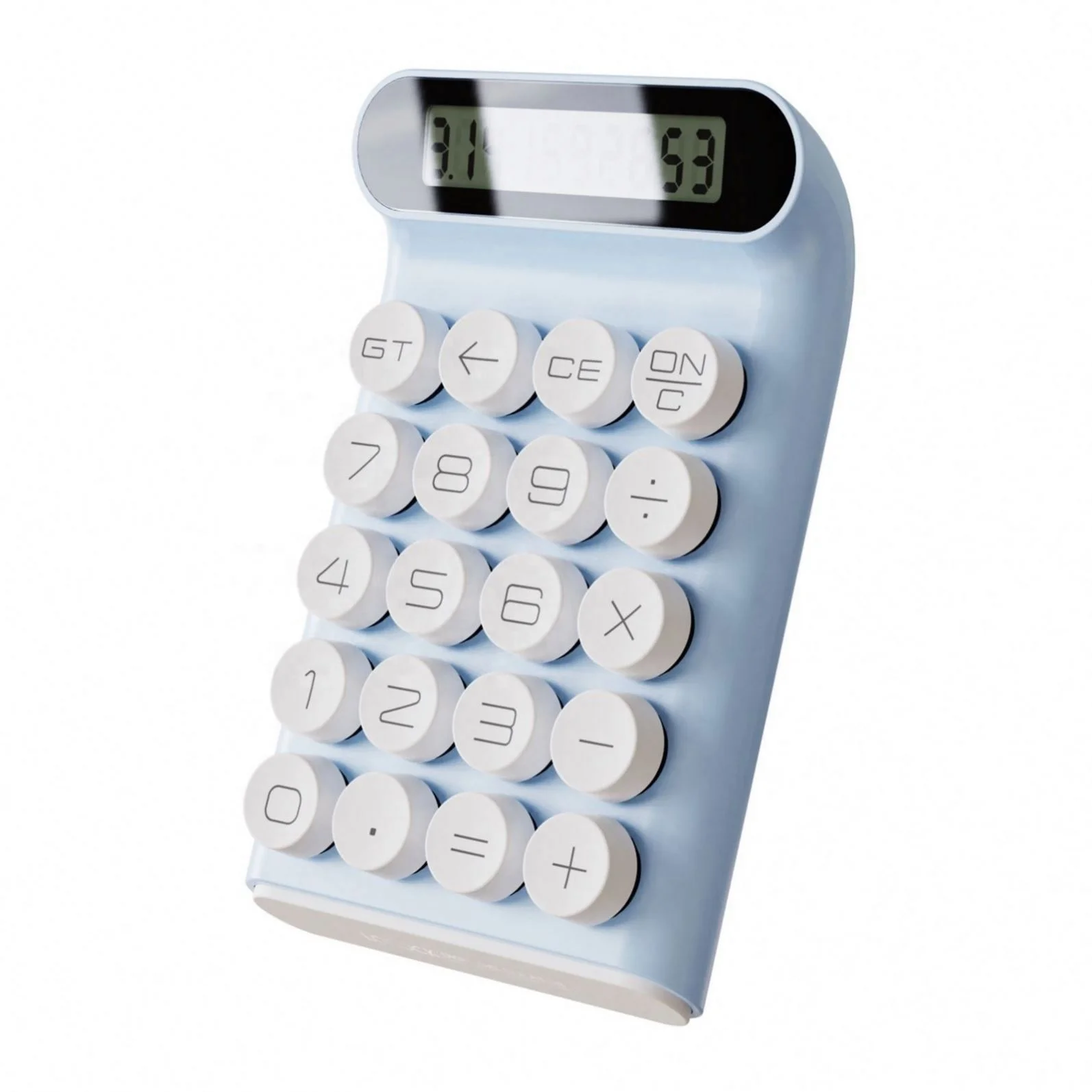 Diseño de moda Elección regalo Botón presión mecánico 10 Pantalla LCD digital Calculadora decoración oficina