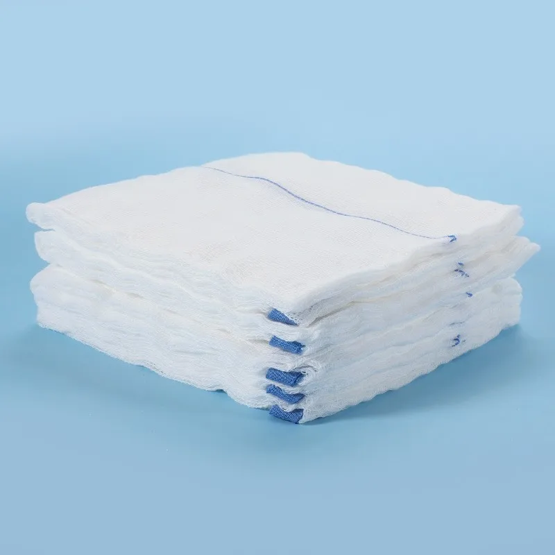 high quality 100% cotton soft sterile medical disposable abdominal lap pad sponge 45*45 cm lap sponge folding