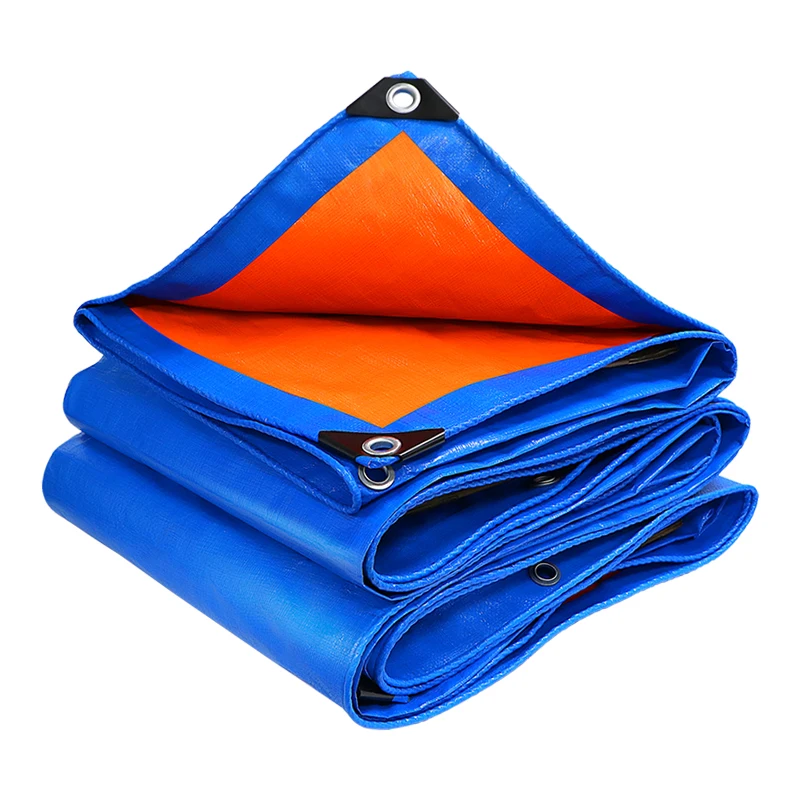 China and korea blue orange waterproof pe tarpaulin roll and fabric for cover and tents