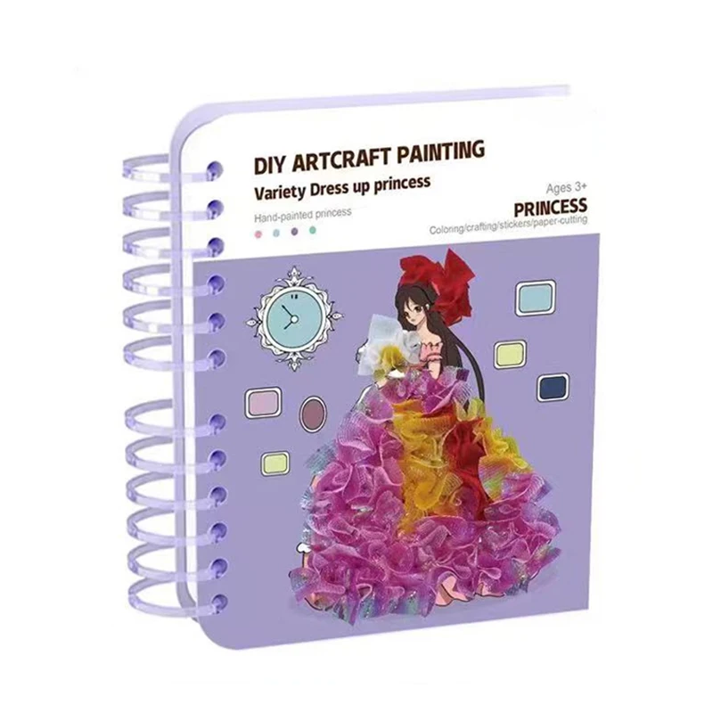 Paper Cutting Scissor Girls Fashion Dress up Toys Kids Educational Games Diy Materials