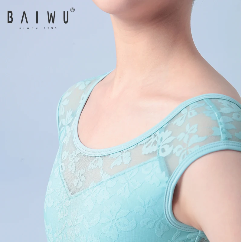 123241121 BAIWU High Quality Girls Lace Ballet Leotard Training Dancewear Performance Wear