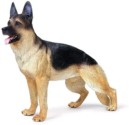 7.9 x 6.3 x 2.4 Inch German Shepherd Dog Simulation Dog Model for Action Figure Accessories Military Soldiers Mini Animal Figure