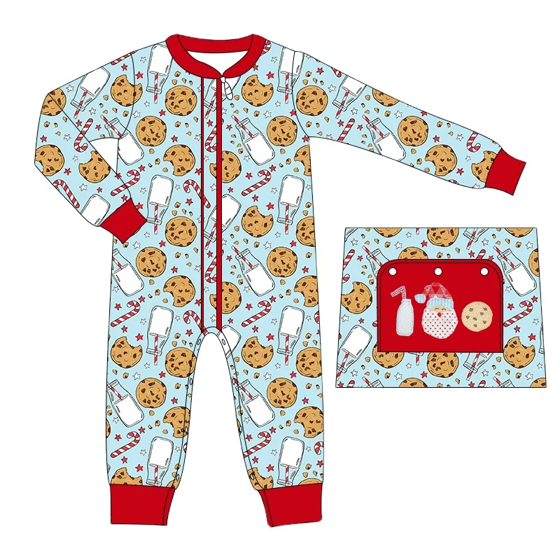 custom high quality  children smocked clothing Christmas tree embroidery boys girl clothing with knit cotton fabric