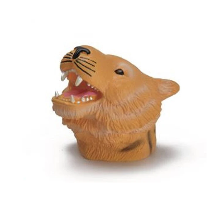 
Realistic model animals toys kids play tiger hand finger puppet 