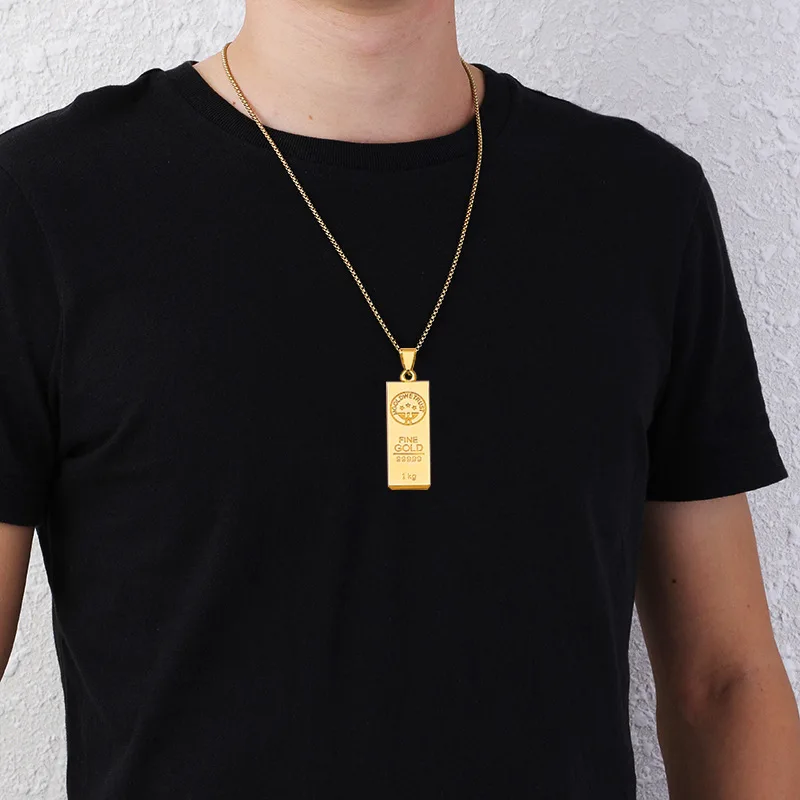 MGOLD WE TRUST Australia Gold Bullion Stainless Steel Pendant Necklace Hip Hop Jewelry