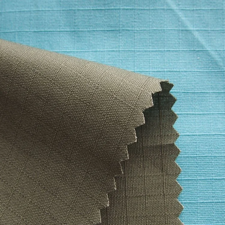 Cotton Fabric Clothing Tear Resistant Five Point Green Black Khaki Cotton Checkered  Fabric