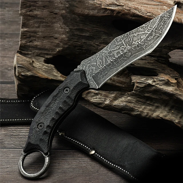 Охотничий нож K10, Военный Боевой клинок из композитного волокна, для выживания, кемпинга