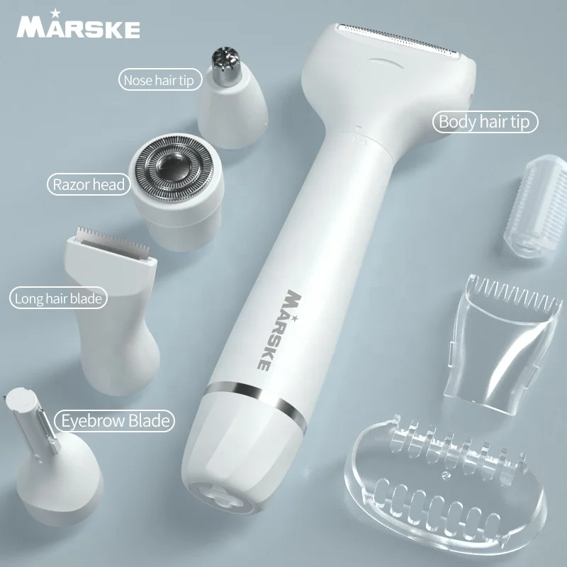 MARSKE 5 in 1 Trimmer Set Women Epilat For ladies electric shaver women face shaver Hair Removal Facial Depilation Lady Shaver