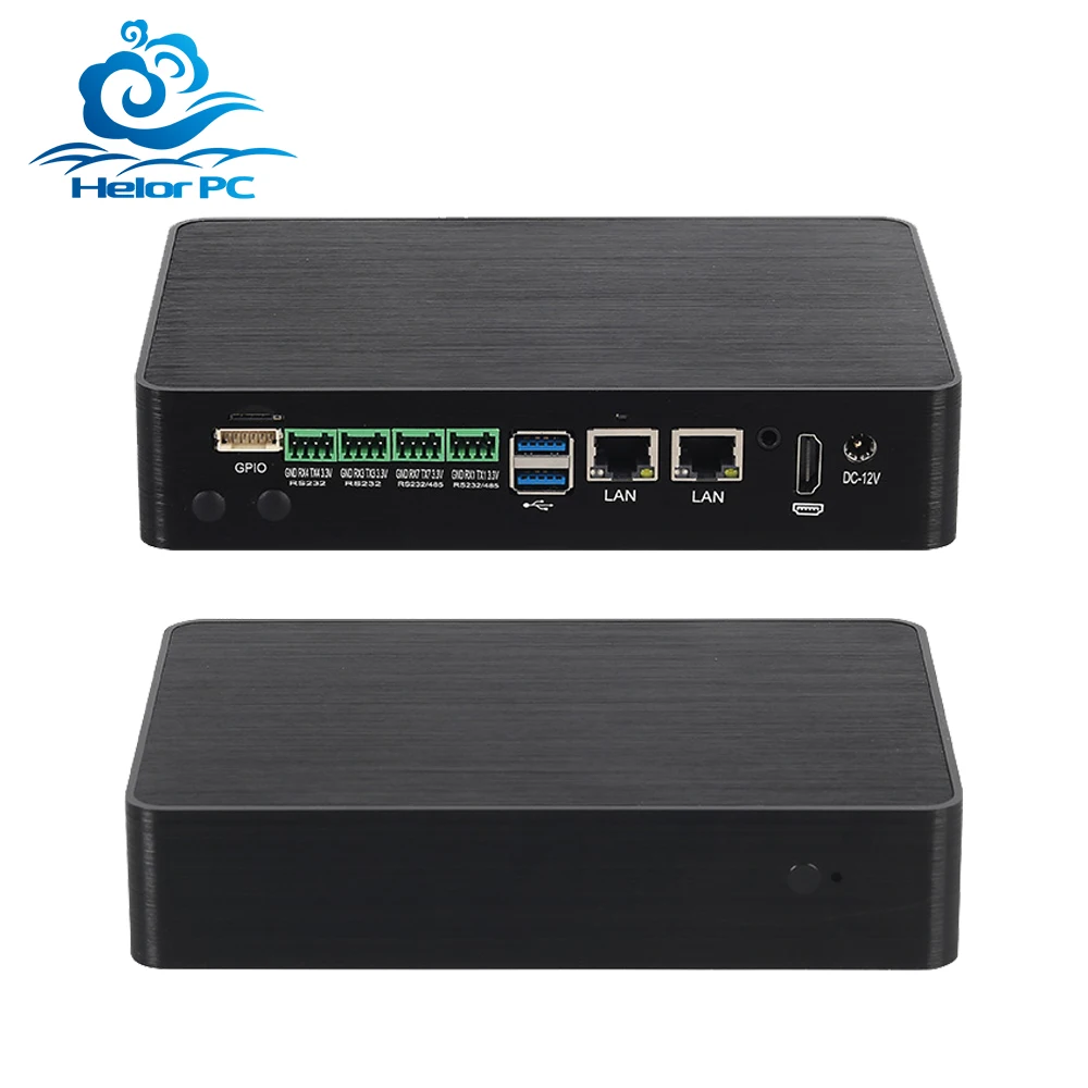 ARM Mini PC RK3568 2G DDR4 16G eMMC Dual RJ45 LAN 4 RS232 RS485 COM GPIO Industrial Android Fanless Embedded Computer