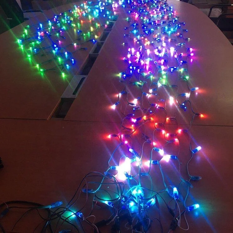 Programmable Led Christmas Lights 1903/2811ic DC5V/12V Flashing Effect LED Pixel Lights RGB Full Color Led Christmas Star Lights