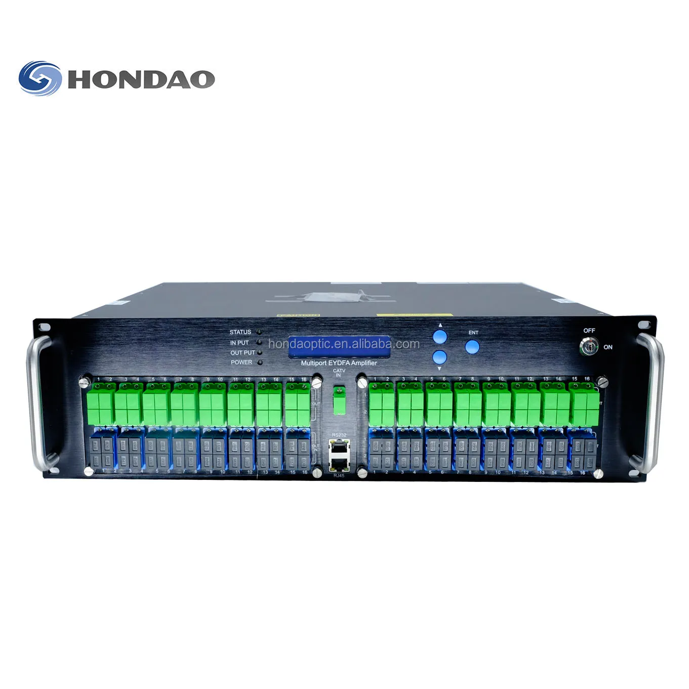HONDAO Triple Play GPON EPON OLT Network PON WDM 1550 CATV EDFA 16 Output Port EYDFA