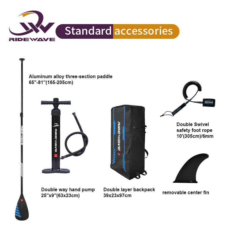 RIDEWAVE Manufacturer surfboard surf new design CE Certificate Watersports inflatable padle board sub supboard sup paddle board