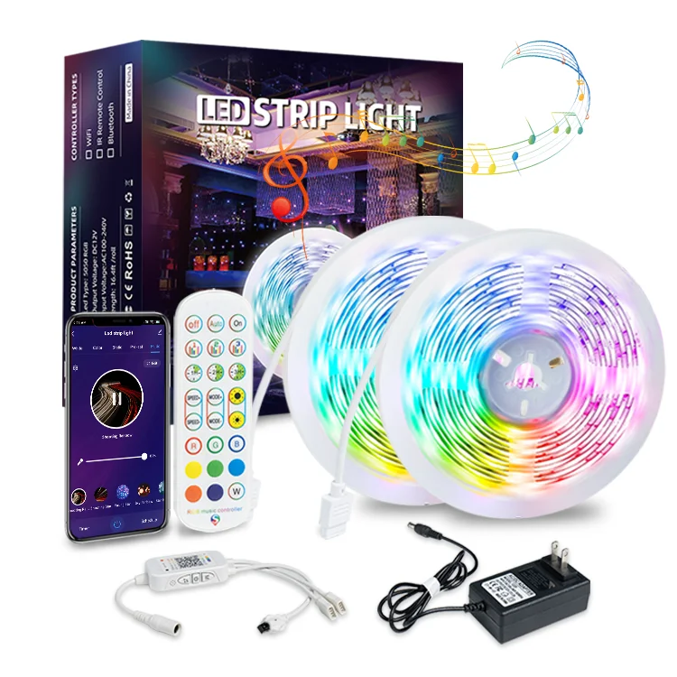 Remote Control Smd 5050 Rgb 5v Usb Full Kit 2m 3m 4m 5m 30d/m Flexible Bluetoothled Tv Backlight Tira De Led Tape Strip Lights