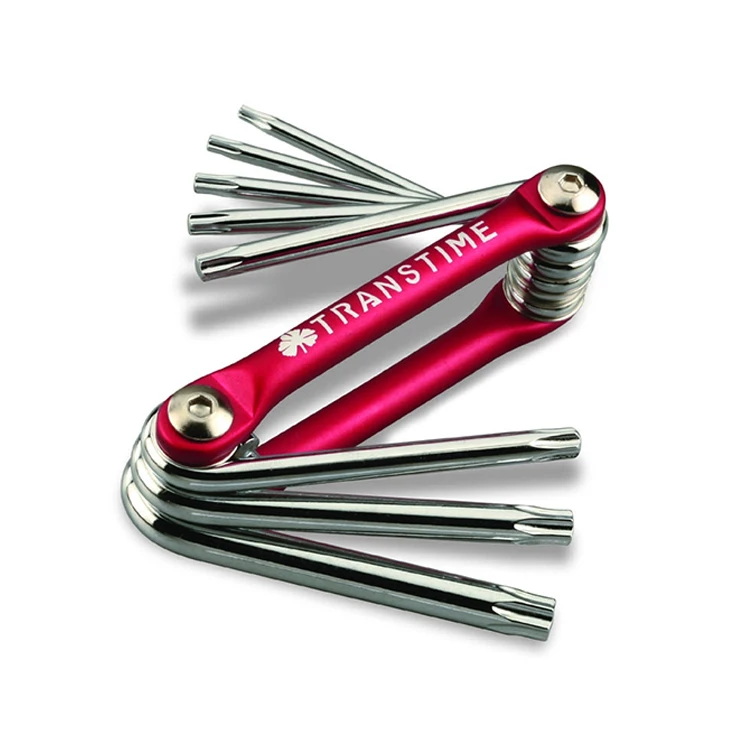 Экономичный набор инструментов для велосипеда с индивидуальным дизайном, различные типы шестигранных ключей, складной набор звездообразных ключей, Набор шестигранных ключей