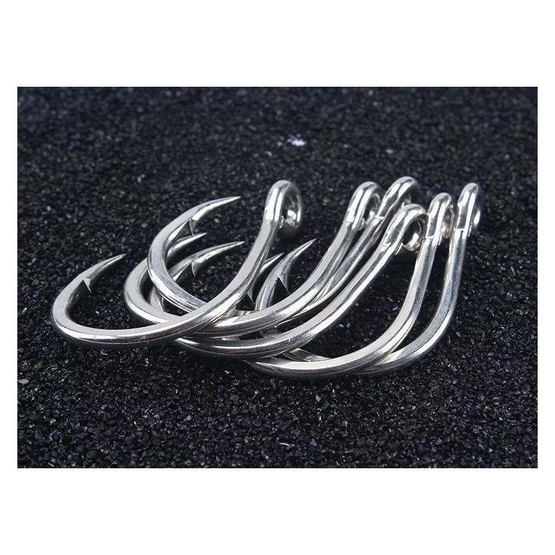 Mustad 10881 Stainless High Carbon Steel Large squid Bait fishing Assist slow fast Saltwater Jigging single fish jig Hooks