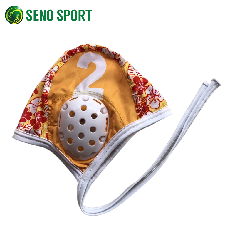 Custom Printed Number 1 Water Polo Goalie Cap With Ear Protection