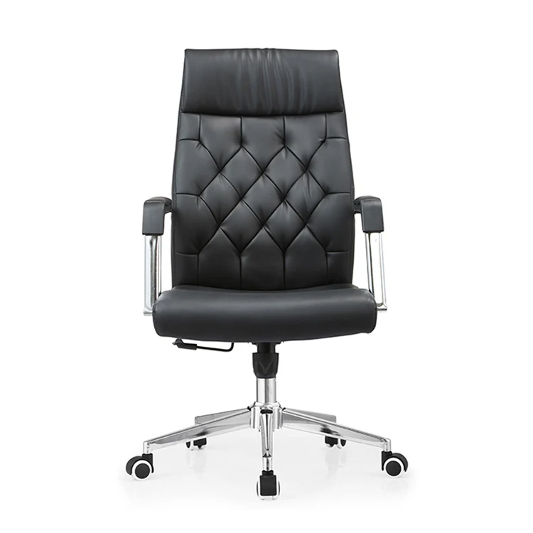 Коммерческий оптовый внутренний Современный эргономичный вращающийся офисный стул с высокой спинкой OEM product представительский роскошный кожаный