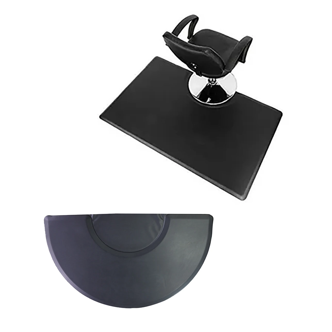 High Quality Black Silicone Chair Mat for Salon Furniture Durable Floor Barber Shops