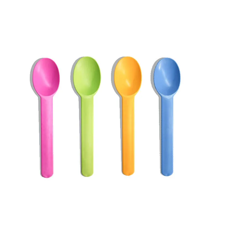 Biodegradable Disposable  Corn Starch Ice Cream Spoon Custom Printed Ice Cream Spoon