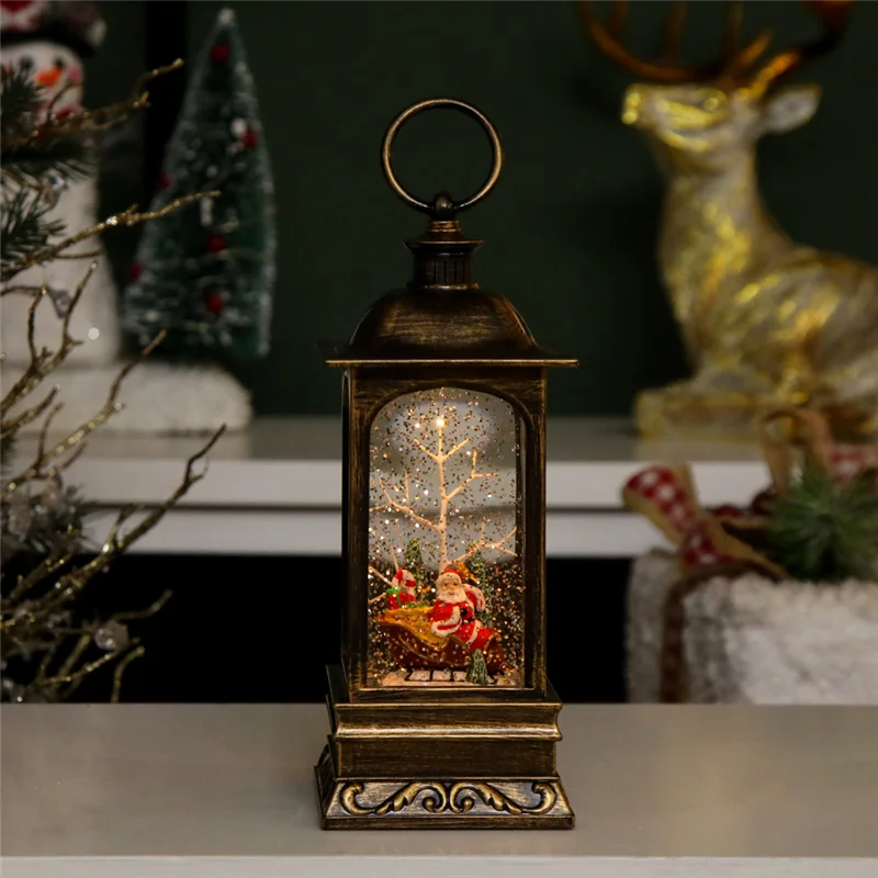 2024 The New Listing Factory Wholesale Christmas Decoration Plastic Snow Globe Water Lantern For Festival Gifts