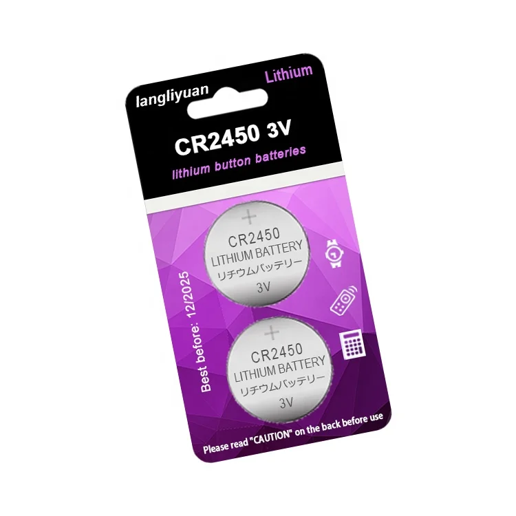 button cell li coms pile cr 2450 3v pilas lithium coin cr2450 battery