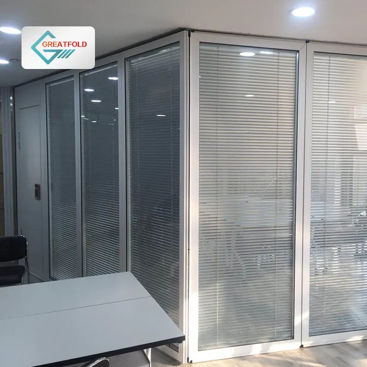 Customization Aluminium Frame Soundproof Office Glass Partition Walls for Room Divider