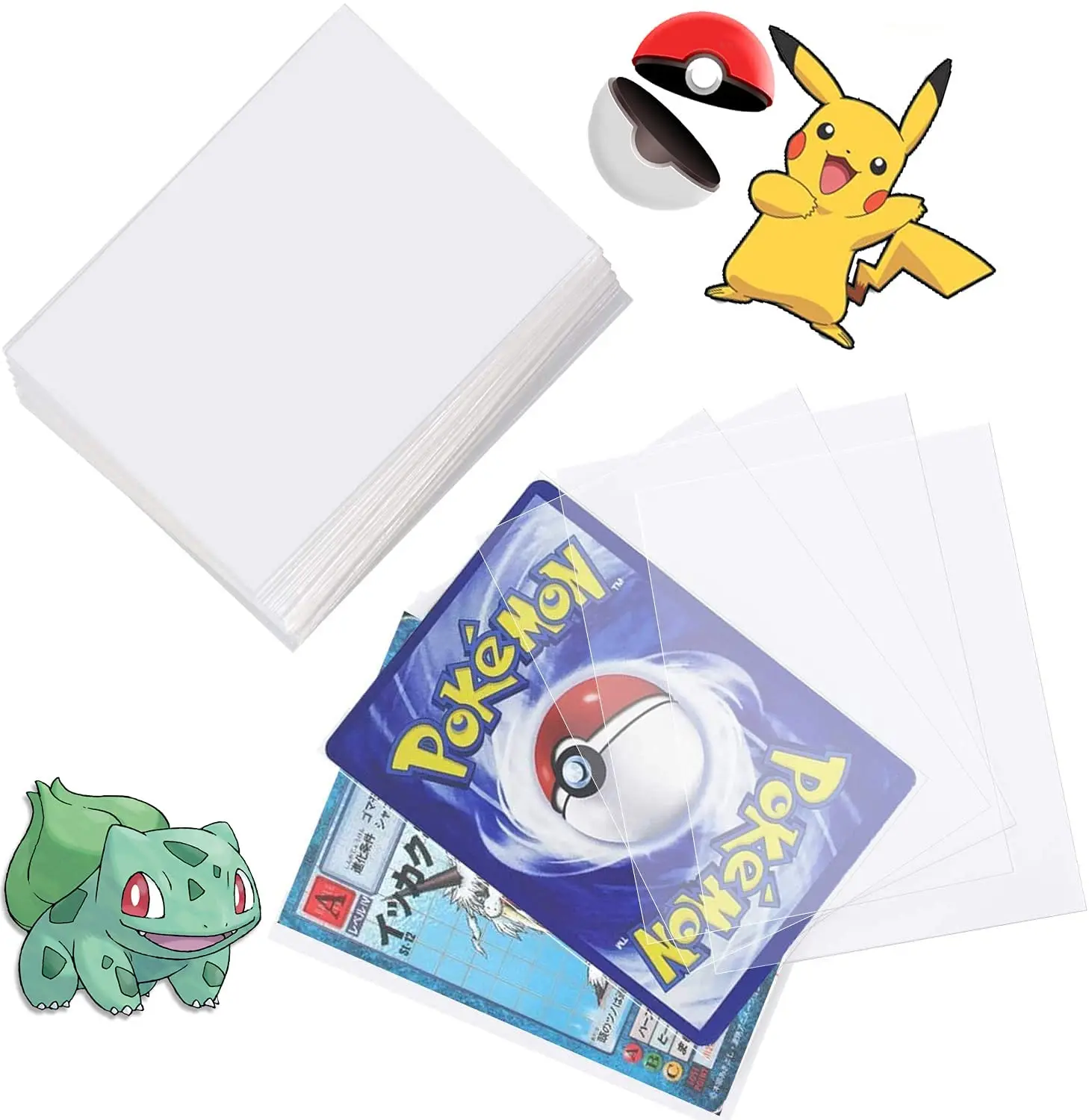Soft Clear Card Sleeves Toploaders Trading Card Fit for Pokemon, Football, Sports Cards, MTG, YGO