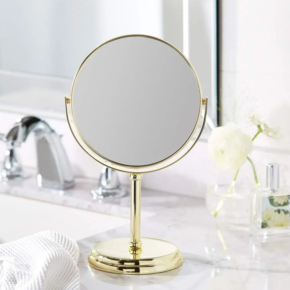 Hot Sell Standing Mirror for Shaving 360 Rotate Round Oval Mirror Wholesale Bedroom Table Mirror for Women Makeup