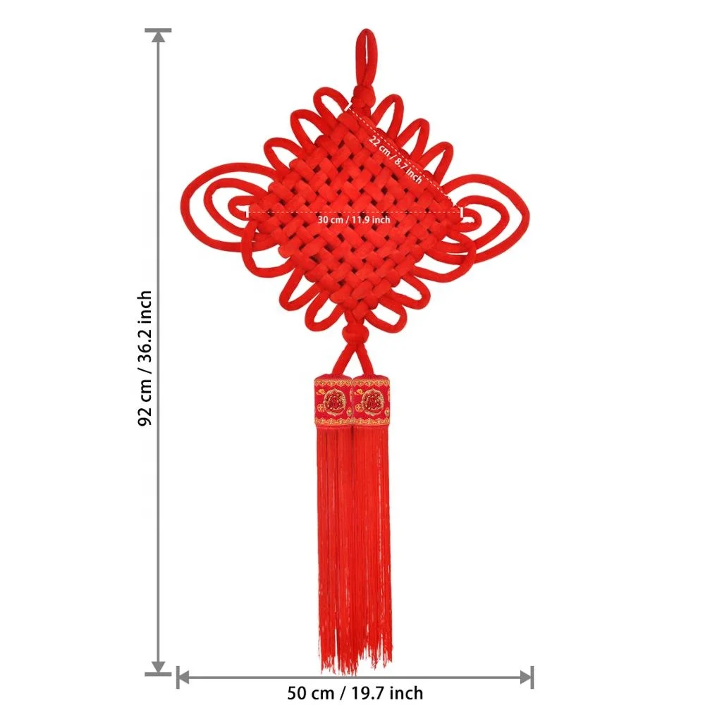 Chinese New Year Ornaments Souvenirs Handmade Double Braided thread traditional Hanging Chinese Knot Tassel Ornaments