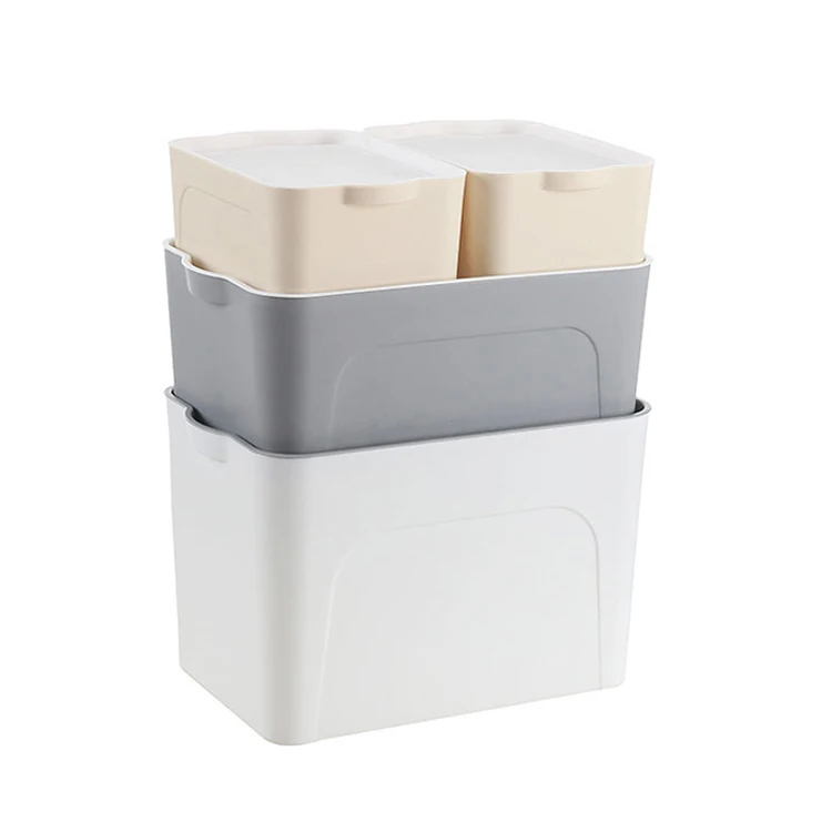 Home use multi color waterproof plastic storage boxes & bins clothes toy organizer with handle