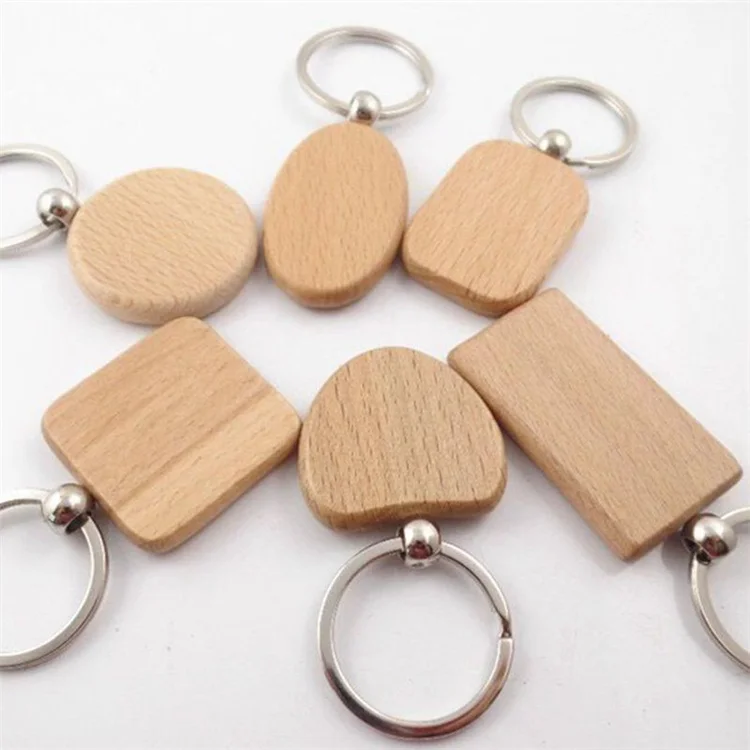 2024 Wooden Keychain Blank Custom Logo for Personalized DIY Crafts Round Wood Keyring Blanks for DIY Key Chains Christmas