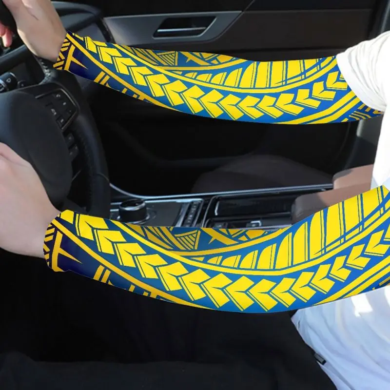 2024 Tattoo  Arm Sleeve designer sleeves Anti-uv Half Sleeve Riding Sunscreen Polynesian Island Tribal Style