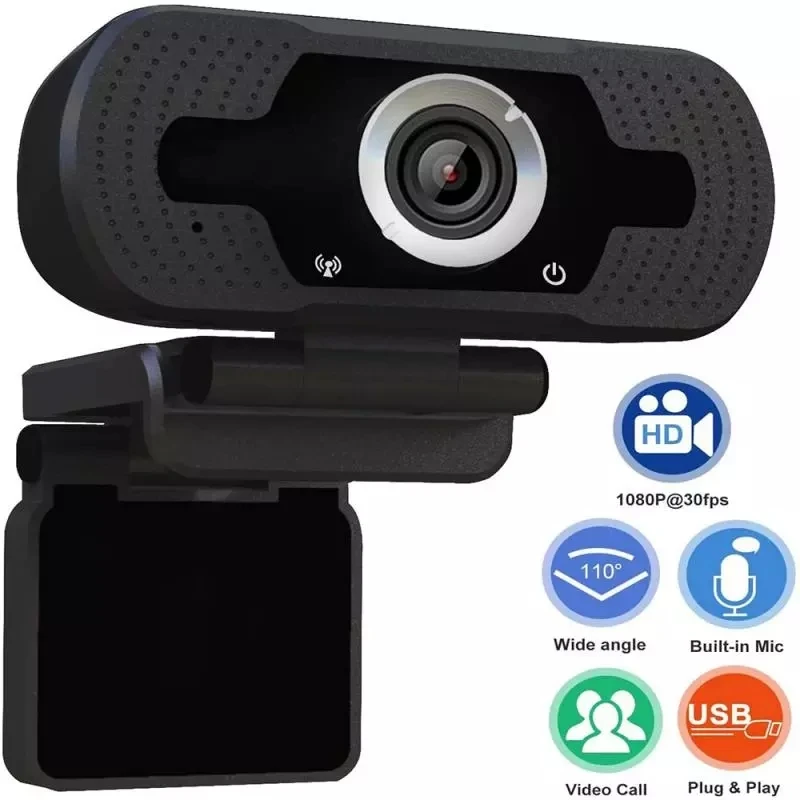 
Webcam 1080P With Microphone for PC Laptop Desktop Android TV USB Web Camera Webcam Camera Home Video Recording Mini Webcams 