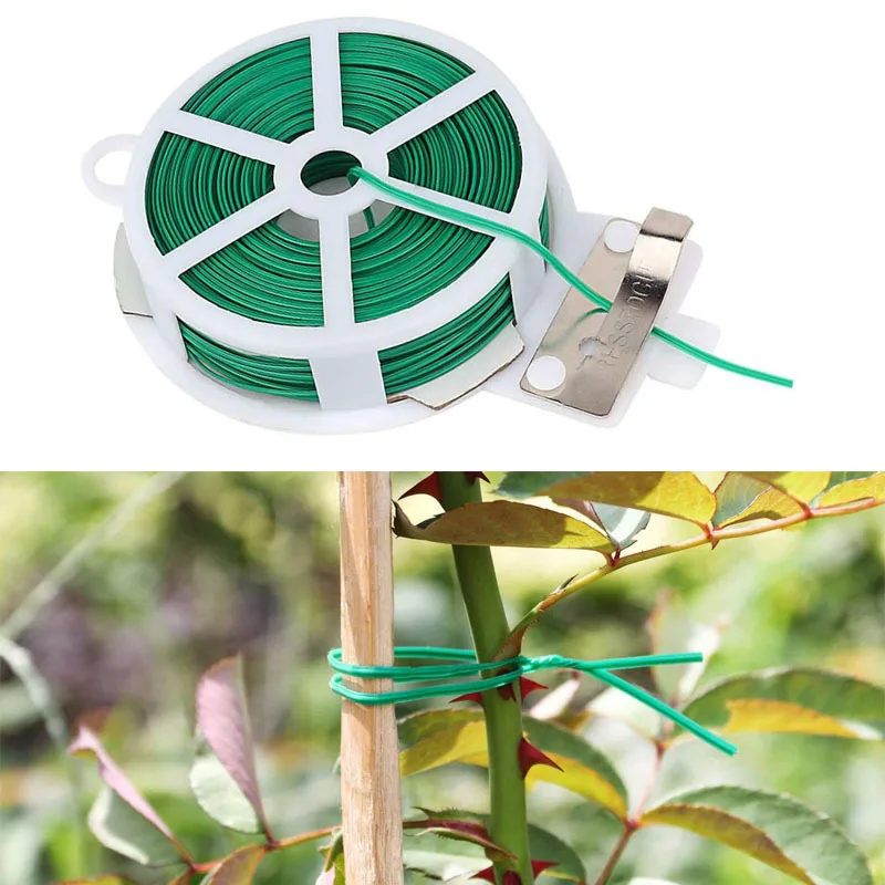 Garden supplies twist tie with Cutter Plant Ties Reusable Green Twist Ties for plants Gardening